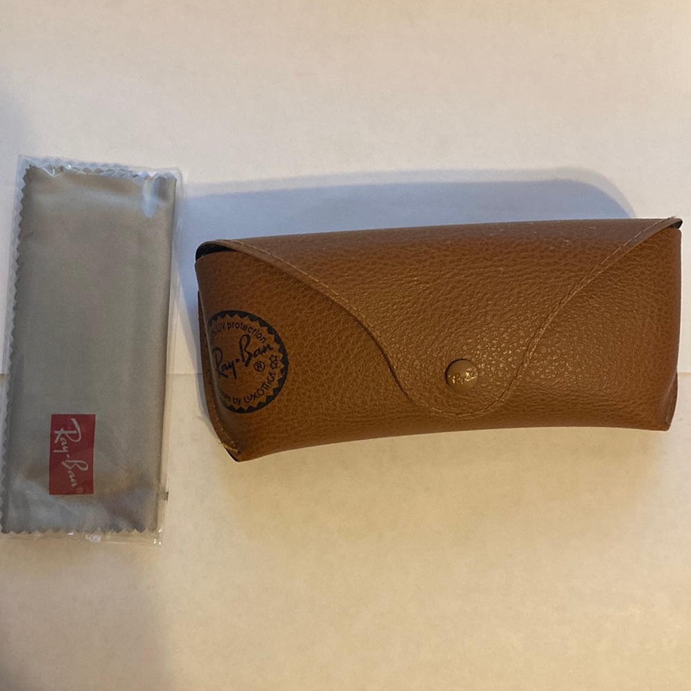 Genuine Ray-Ban Sunglass Case, Snap Close with new cleaning cloth